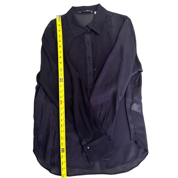 Robert Graham Black Silk Blend Marina Tuxedo Shirt SZ XL Sheer Luxury NWOT READ - Picture 8 of 10